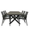 Qopps Ottowa Uitschuif Tafel 205/265 X 100 Antraciet Met Tampa Dining Tuinstoel