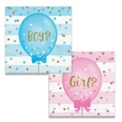 Servetten Gender Reveal 25cm