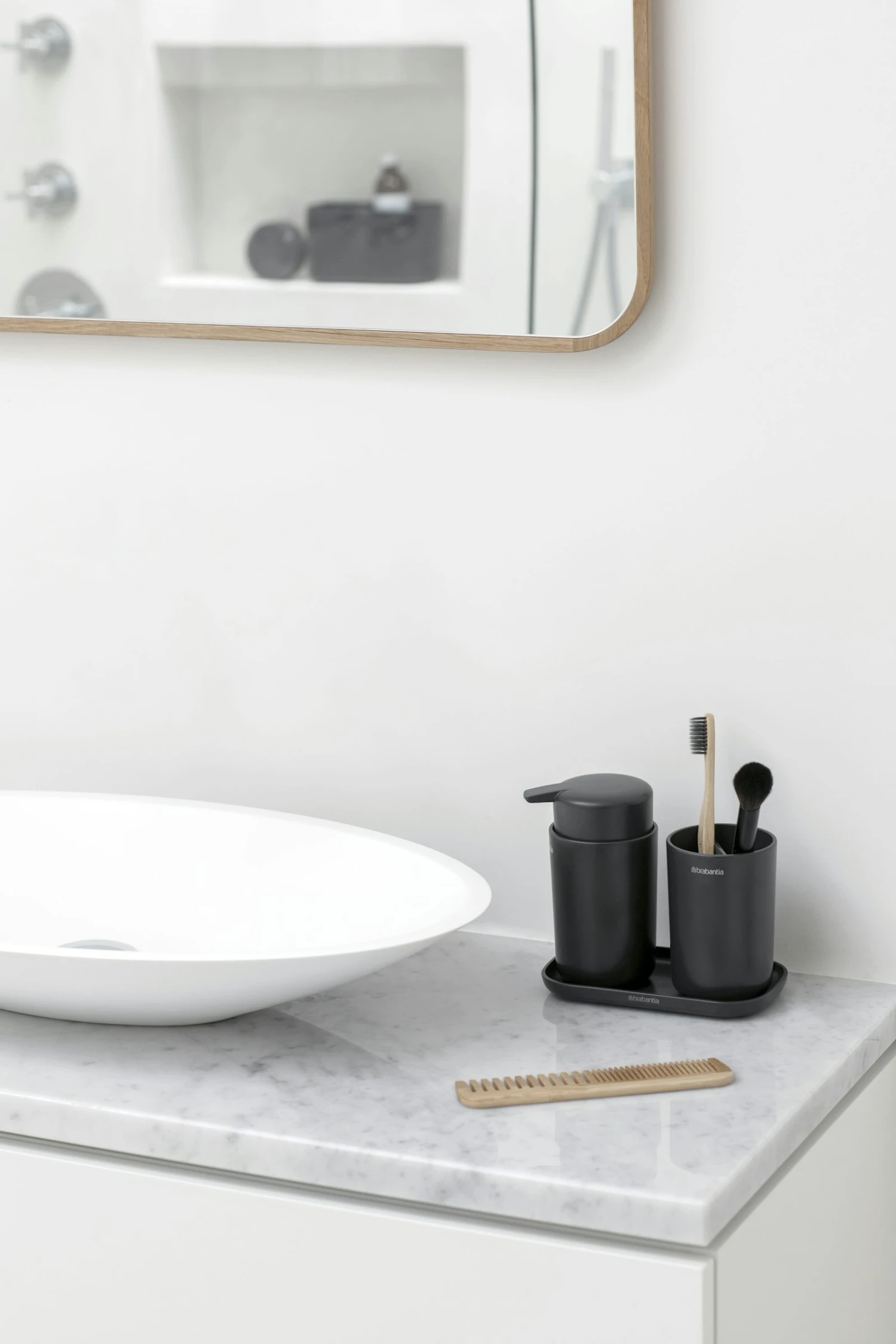 Brabantia Badkameraccessoires Set Van 3 Dark Grey - Afbeelding 4