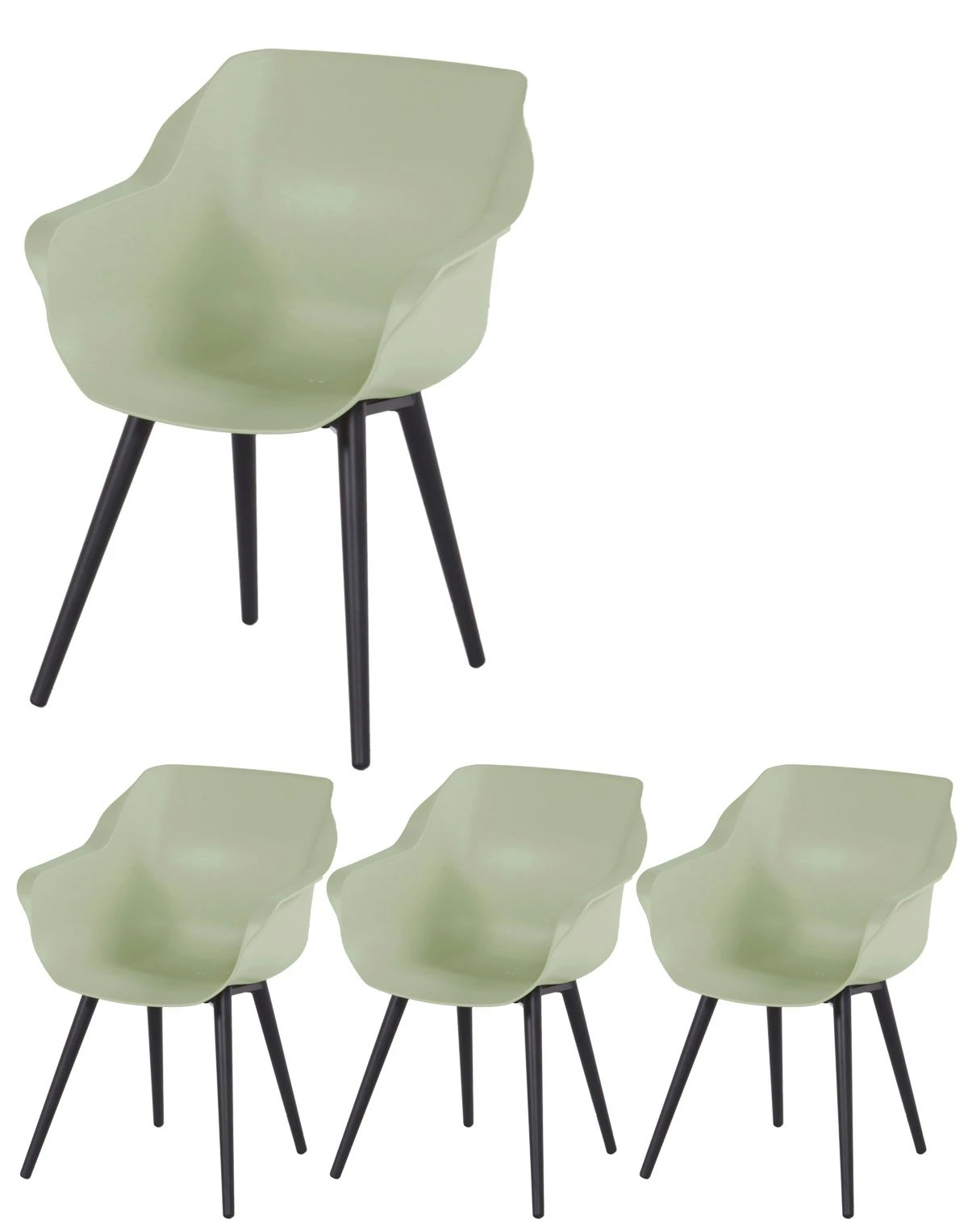 4 X Hartman Sophie Element Dining Armstoel French Green - Afbeelding 6