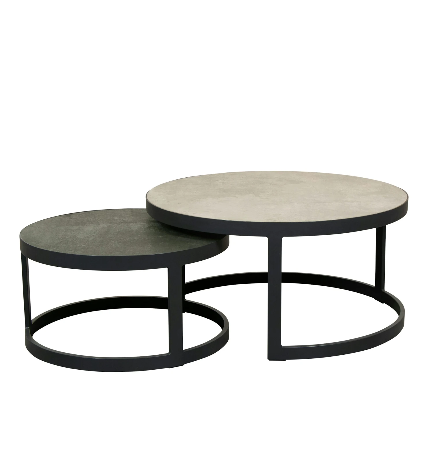 Sprog Tafel Set 80cm En 60 Cm Rond Matt Royal Grey - Afbeelding 2