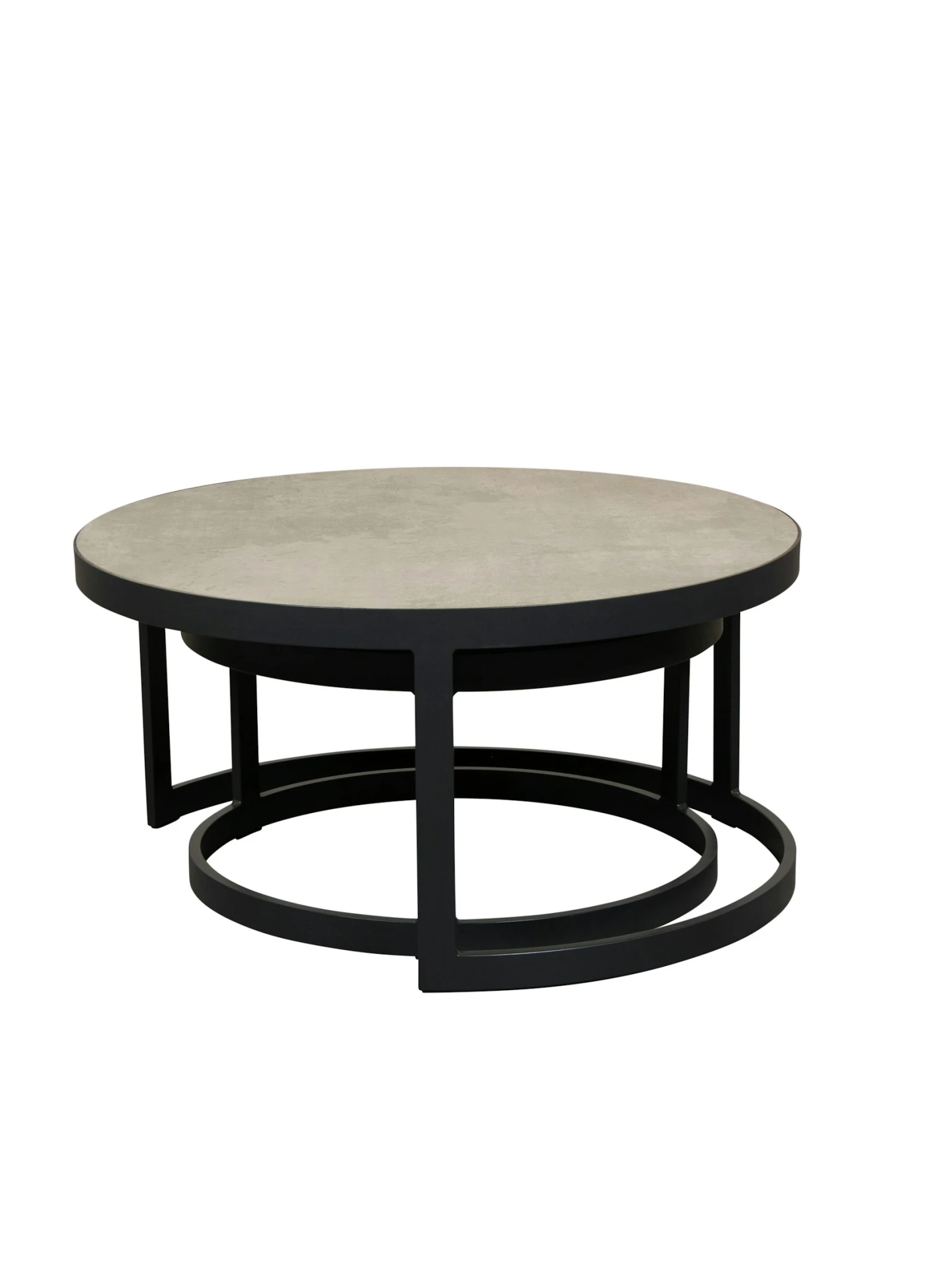 Sprog Tafel Set 80cm En 60 Cm Rond Matt Royal Grey - Afbeelding 3