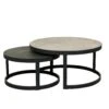 Sprog Tafel Set 80cm En 60 Cm Rond Matt Royal Grey