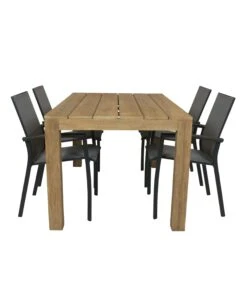Alberto Teak Tuintafel 160 Met Qopps Tampa Dining Tuinstoel