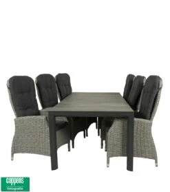 Qopps Kings Tafel 220 Met Memphis Verstelbare Tuinstoel