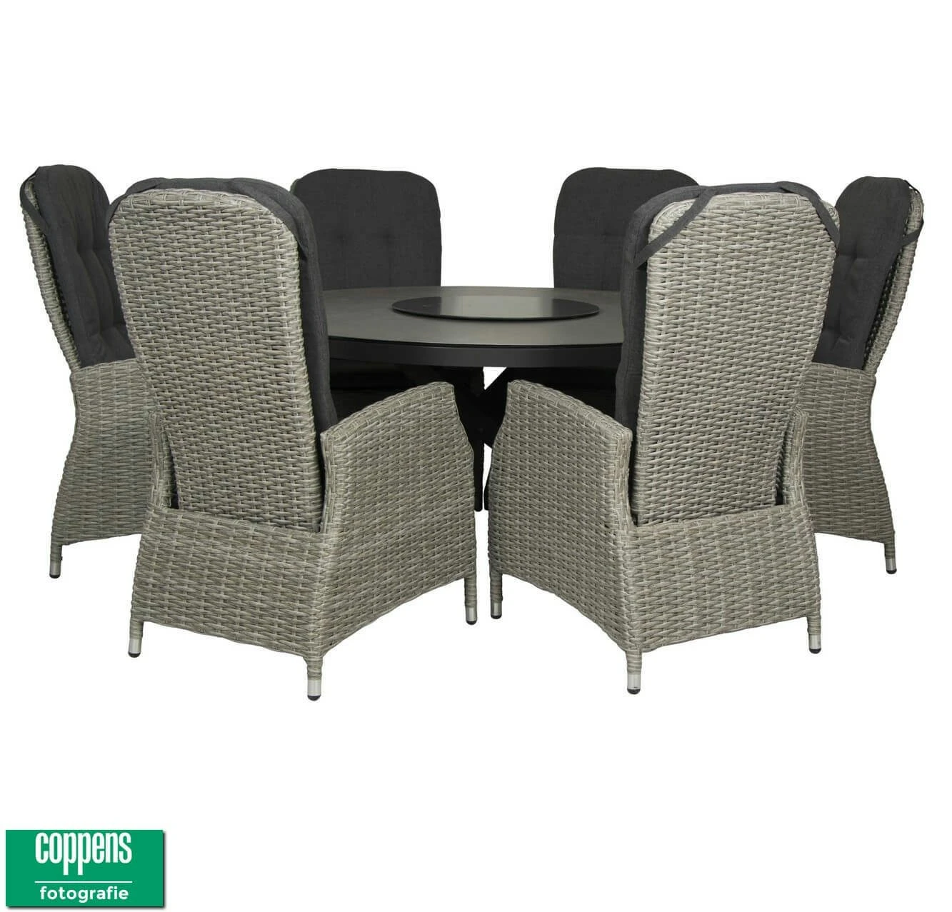 Qopps Perth Tuintafel 150 Rond Met Memphis Verstelbare Tuinstoel