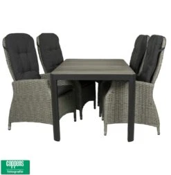 Qopps Tuintafel Queens Met 4 Tuinstoelen Memphis