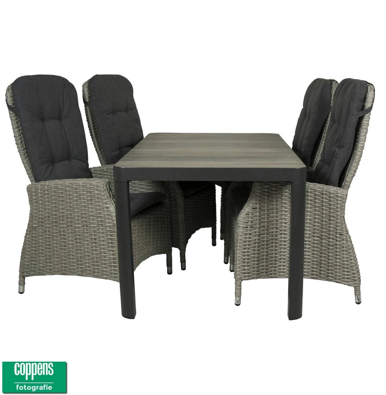 Qopps Tuintafel Queens Met 4 Tuinstoelen Memphis