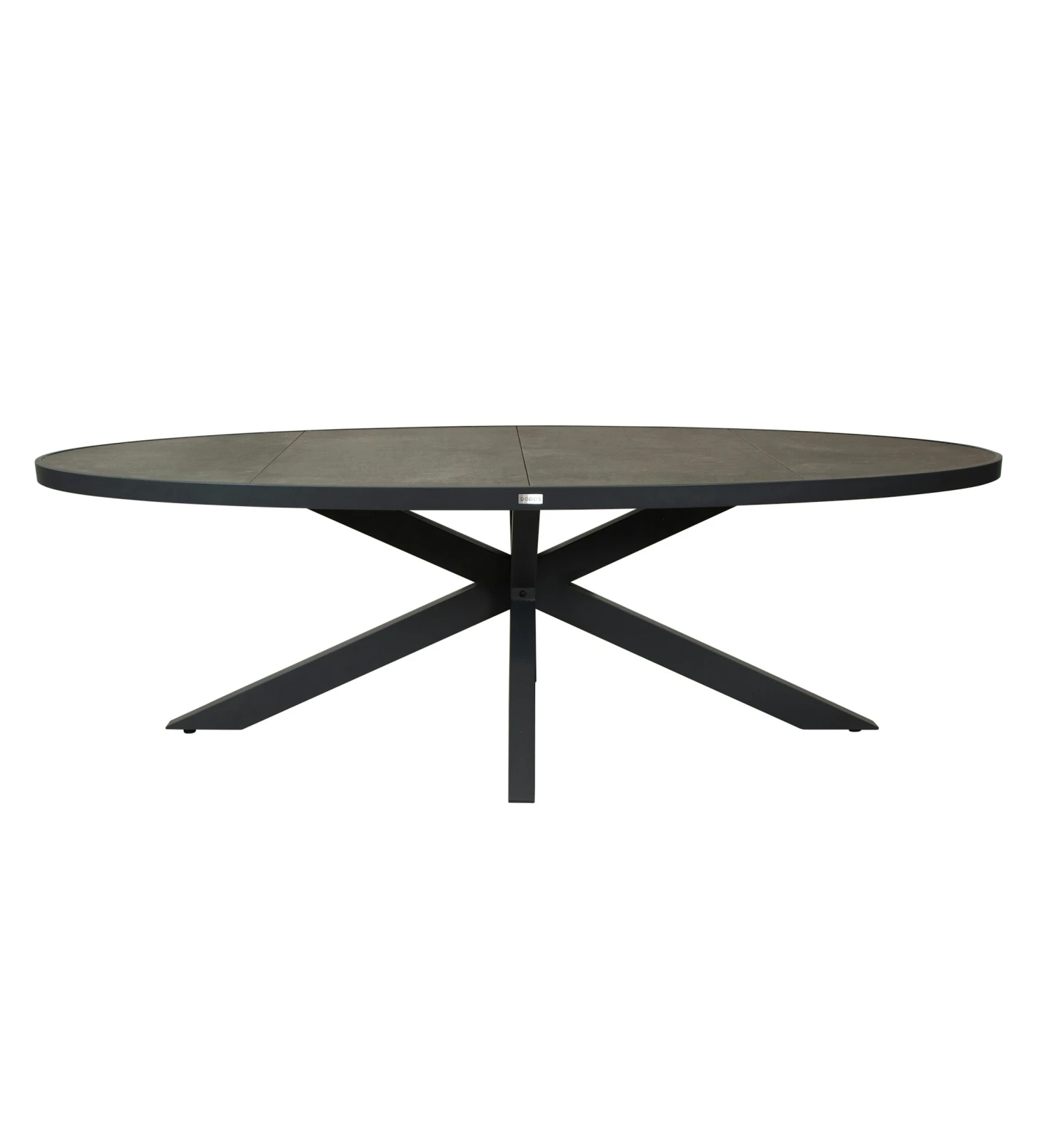 Qopps Lotta Ovale Tuintafel 240 X 110 Met Ceramisch Blad Antraciet - Afbeelding 2