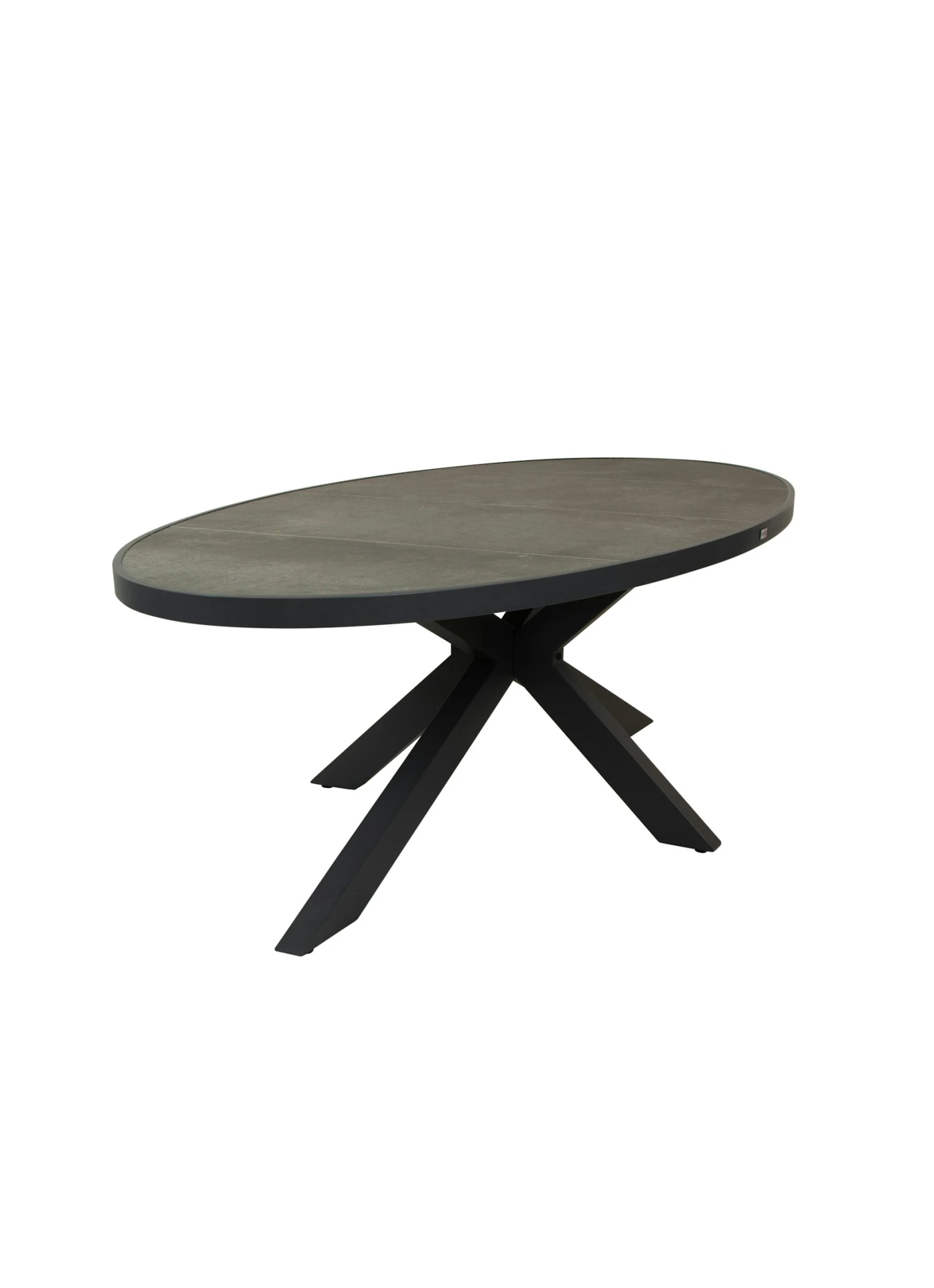 Qopps Lotta Ovale Tuintafel 240 X 110 Met Ceramisch Blad Antraciet