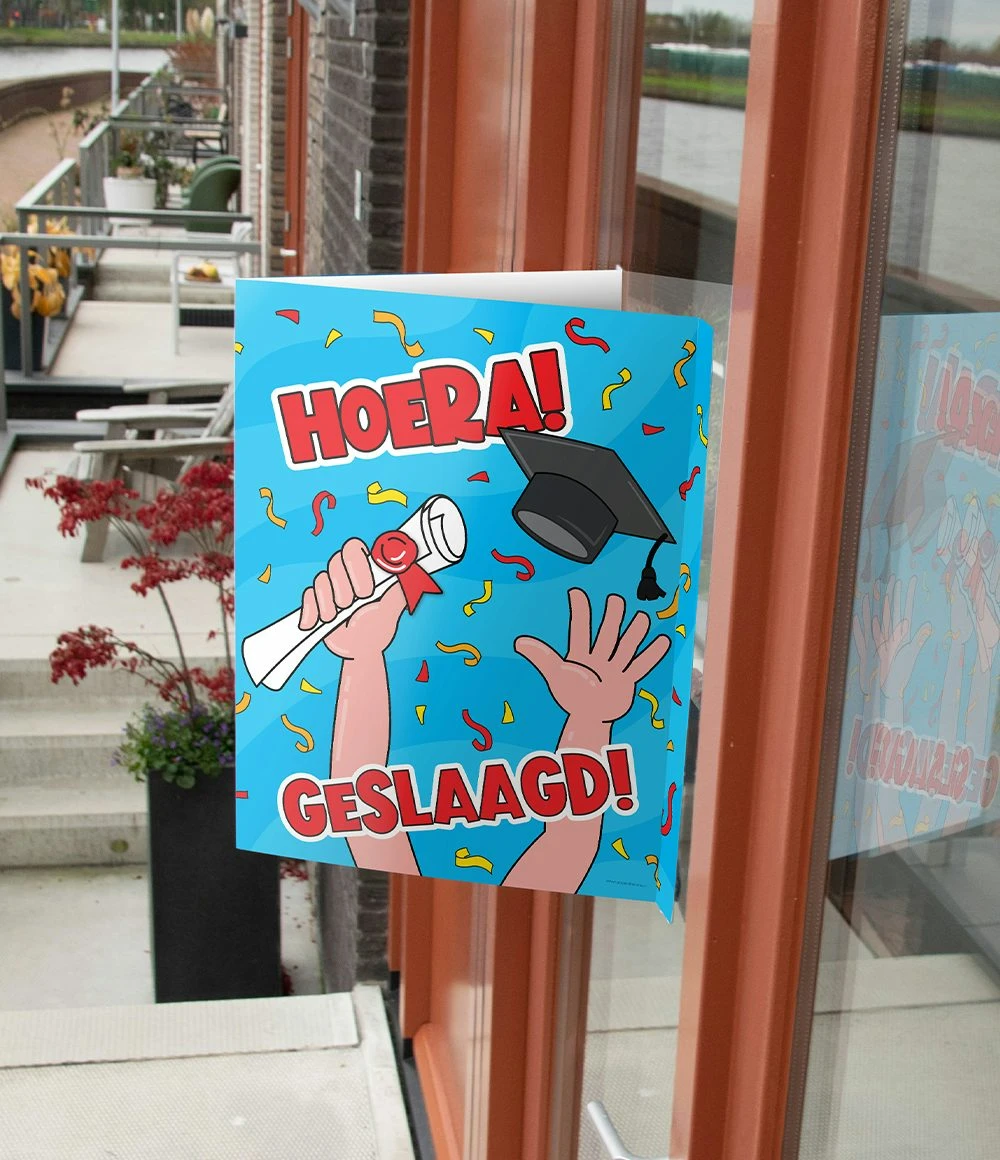 Window Signs Geslaagd School OP=OP - Afbeelding 2