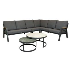 Qopps Ymabo Lounghoek Met Sprog Koffie Tafel Set