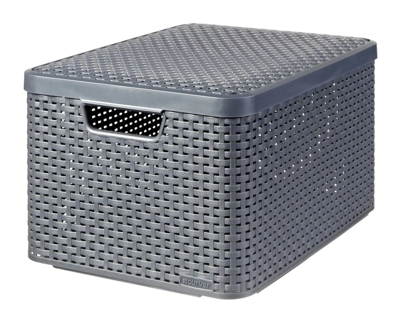 Curver Style Mandje L + Deksel 30 Liter Antraciet