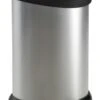Curver Decobin Pedaalemmer Ovaal 15 Liter + Binnenemmer Zilver Metallic