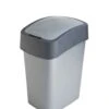 Curver Flip Bin 25 Liter Zilver/antraciet