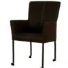 Tom Eetkamerstoel Met Armleuning Bruin