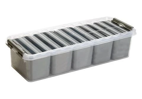 Sunware Q-line Mixed Box 3,5 Liter Met Metaal Baskets 4 X 0,25 Liter + 3 X 0,55 Liter Transp/metaal