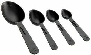 Fackelmann Food&More Maatlepels Zwart Set Van 4