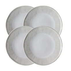 Dutch Rose Organic Set 4 Ontbijtborden 21.5cm White