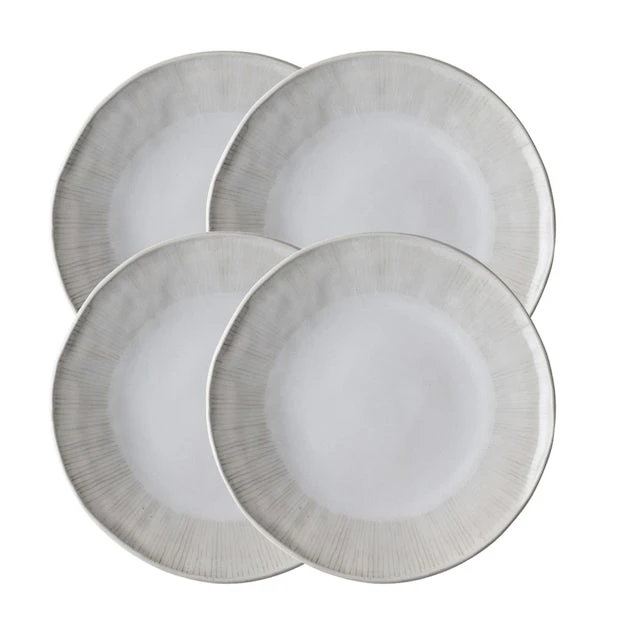 Dutch Rose Organic Set 4 Ontbijtborden 21.5cm White